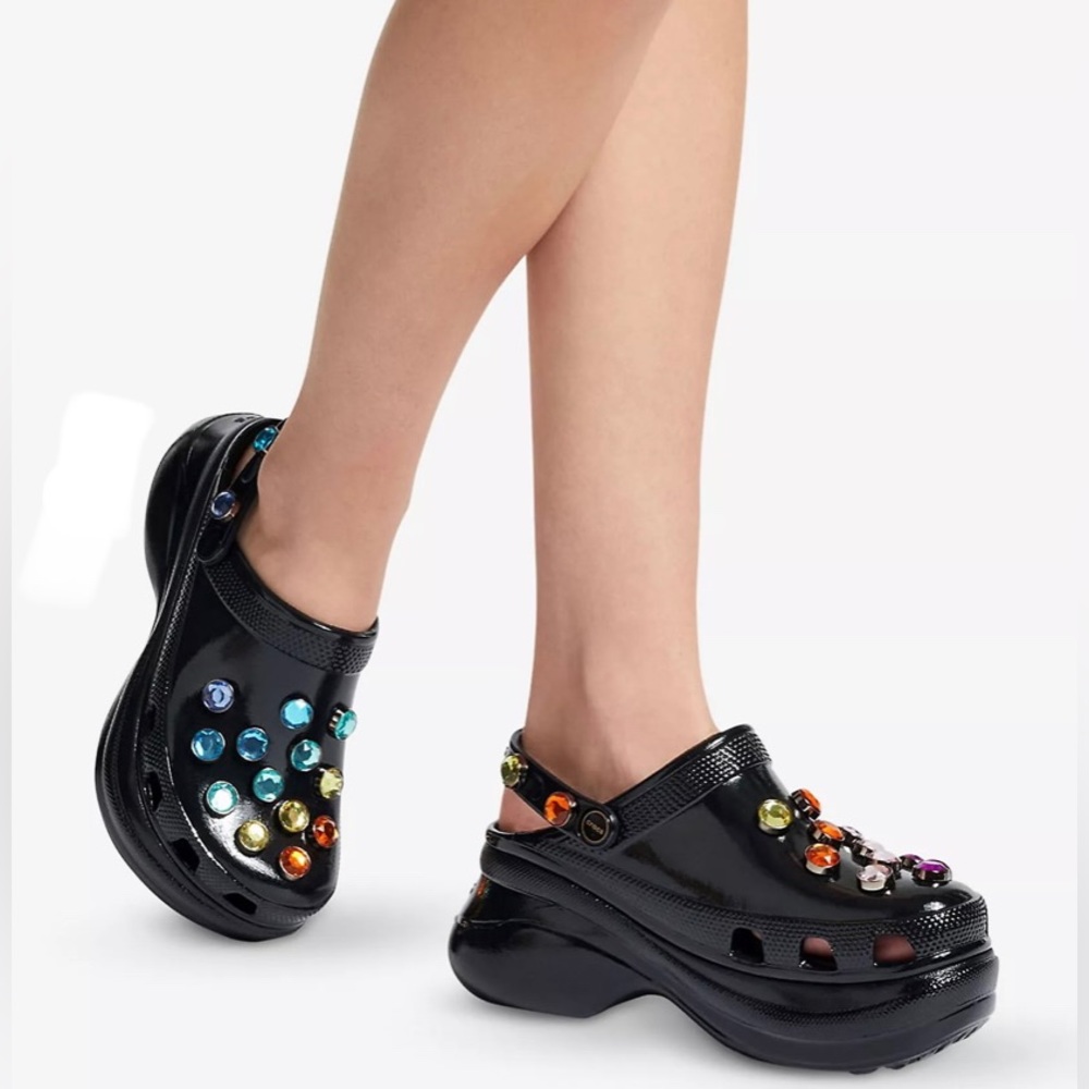 Kurt Geiger Black Multicolor Embellished Clogs